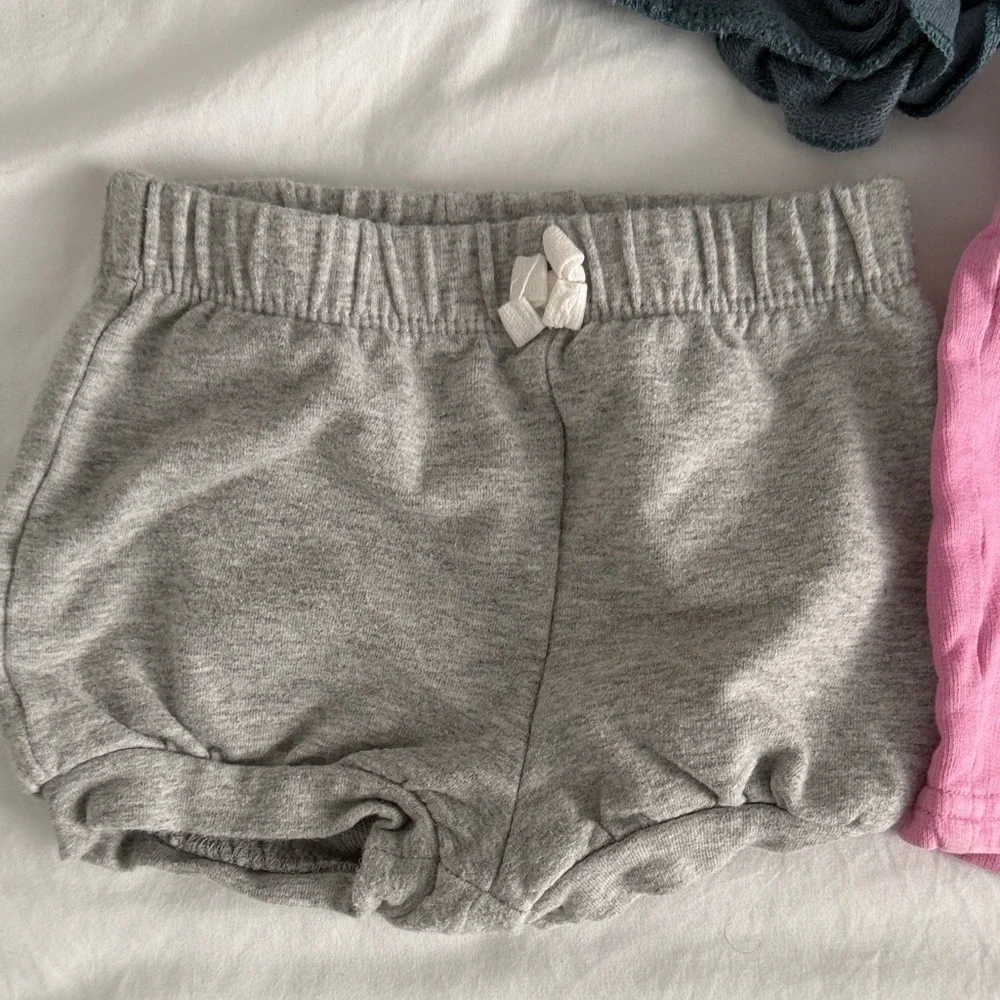 Pink, blue and Gray Kids Shorts 6-9 months